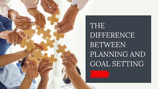 What is the difference between planning and goal setting?
