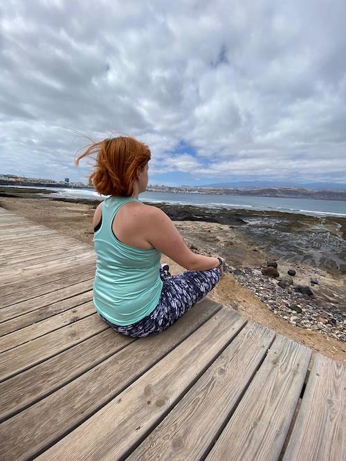 Meditation on the coast of Gran Canaria.