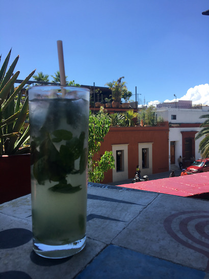 Mojito on the terrace of Praga Coffee Bar