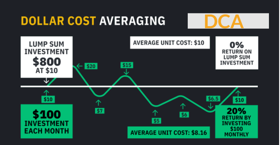 Dollar Cost Averaging (DCA) vs. Lump Sum Investment. Image Credits Reddit.
