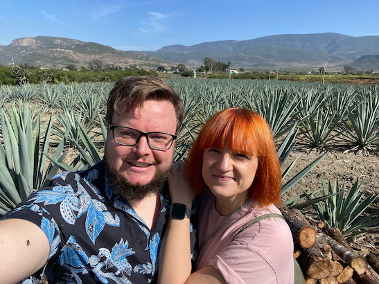 Looking beautiful surrounded with agave
